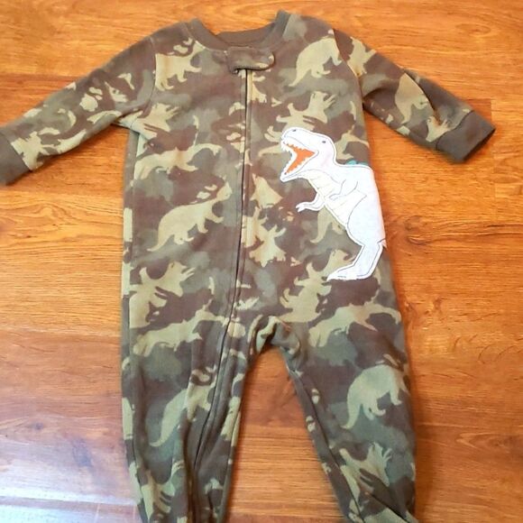 CARTERS Dinosaur Footed Pajamas - Picture 1 of 8